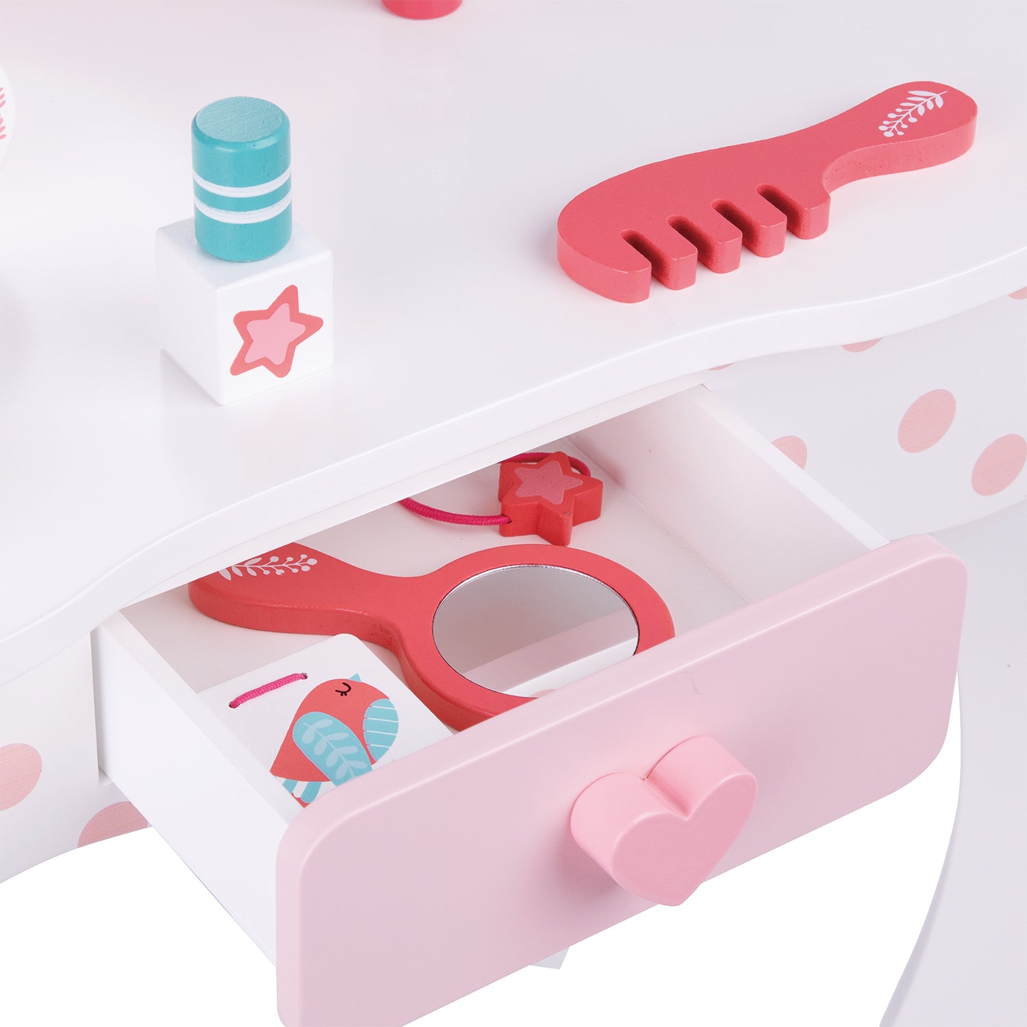 TU GIOCHI - Toeletta in legno Pretty Girl Linea Wood World - h84x47x29 cm